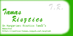 tamas risztics business card
